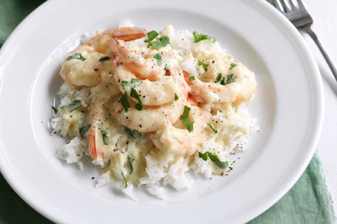 Garlic Prawns and Rice