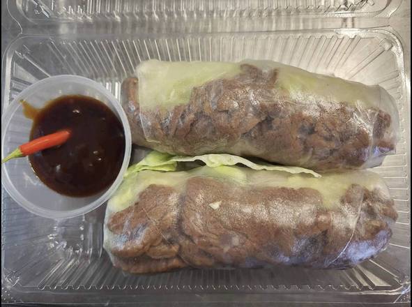 Beef rice paper roll