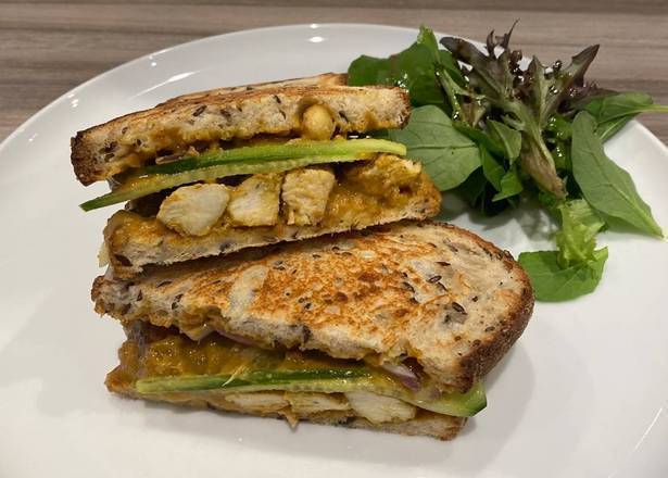 Toasted Satay Chicken Sandwiches on Soy and Linseed Sourdough