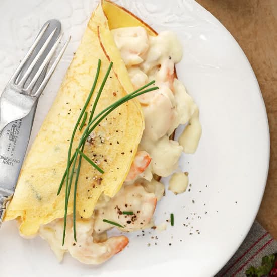 Seafood Crepe With Side