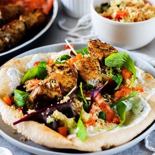 Open Chicken Souvlaki