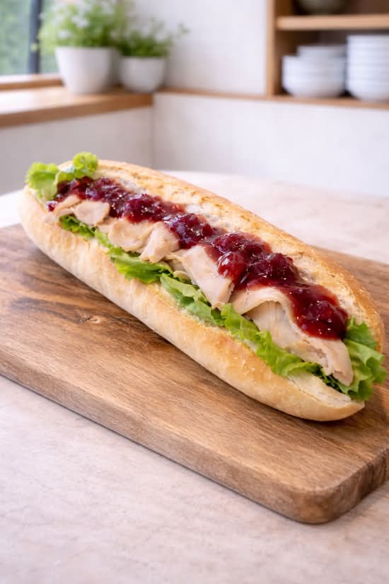 Turkey, Cream Cheese, Lettuce and Cranberry