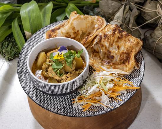 Roti Canai with Curry Chicken
