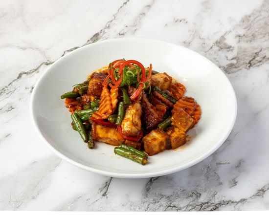 Pad Prik Kang Crispy Pork Belly