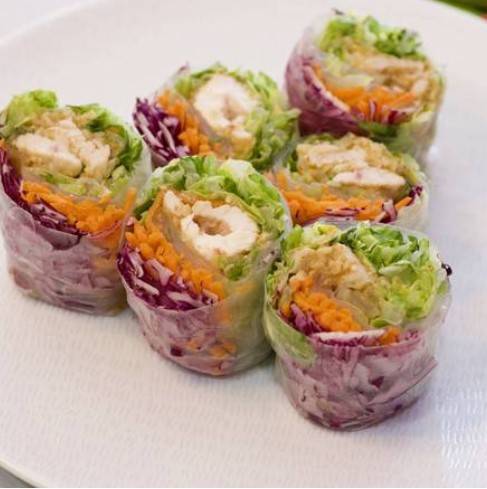 Satay Chicken Rolls (GF)
