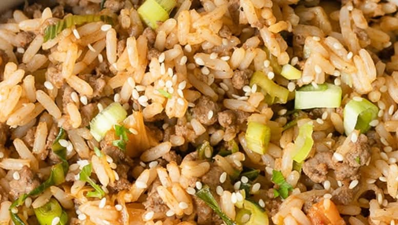 Taiwanese Kimchi Beef Fried Rice