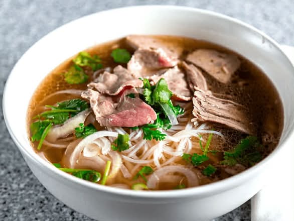 Beef and Beef Ball Noodles Soup (Pho)
