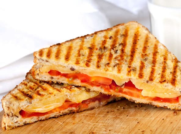 Ham, Cheese and Tomato Toasted Sandwich