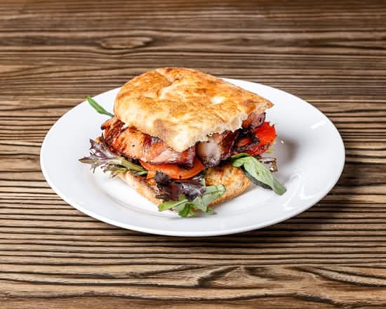 Bacon, Roasted Tomato, Camembert, Lettuce and Aioli Sandwich