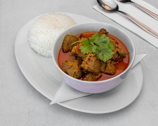 Beef Rendang with Steamed Rice