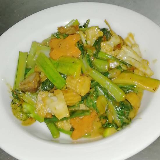 Stir Fried Mix Vegetable Satay Sauce