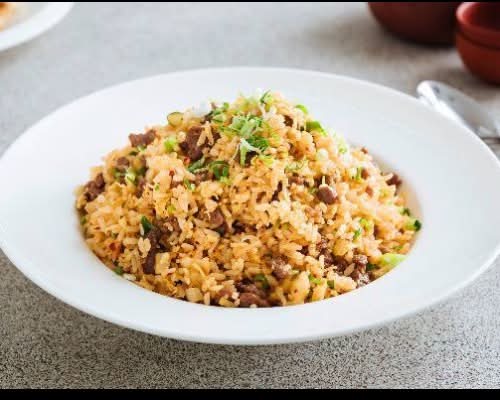 Fried Rice with Kimchi and Minced Beef