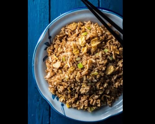 Soy Sauce fried rice with chicken