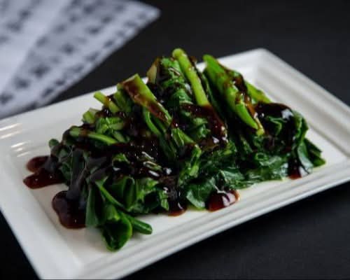 Poached Chinese Broccolli with Oyster Sauce