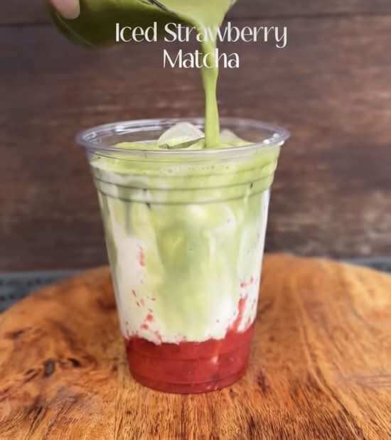 Iced Strawberry Matcha