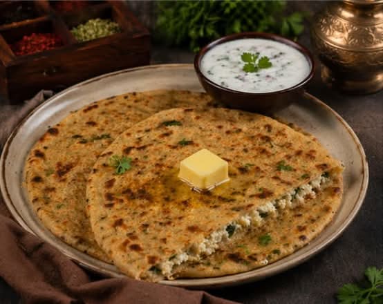 2pc Paneer Paratha with Raita