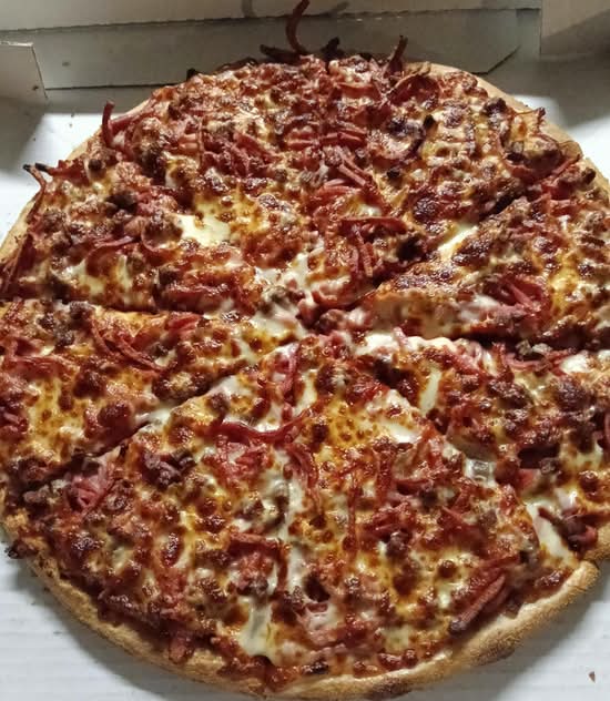 Meat lovers pizza