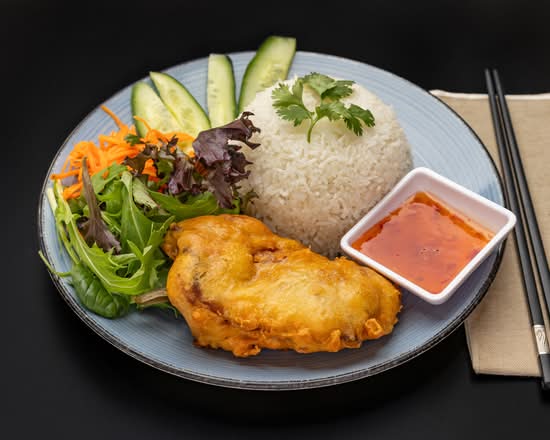 Crispy Chicken and Steamed Rice