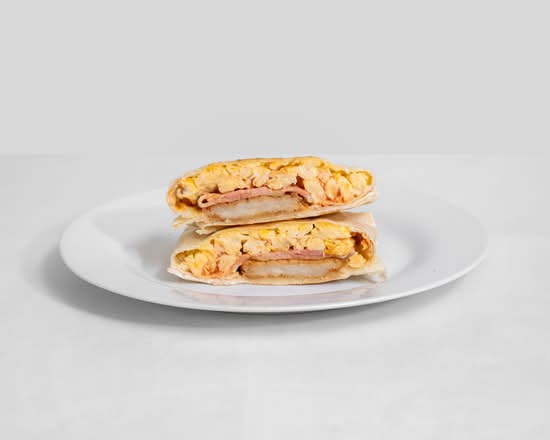 Egg, Bacon, Cheese and Hash Brown Roll