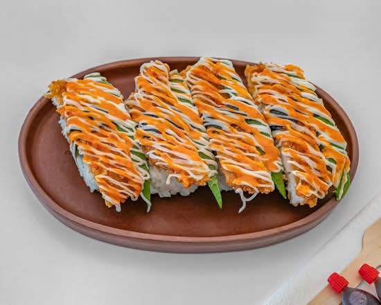 Spicy Chicken and Avocado Nigiri