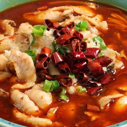 Poached Fish Fillet in Sichuan Chilli Sauce