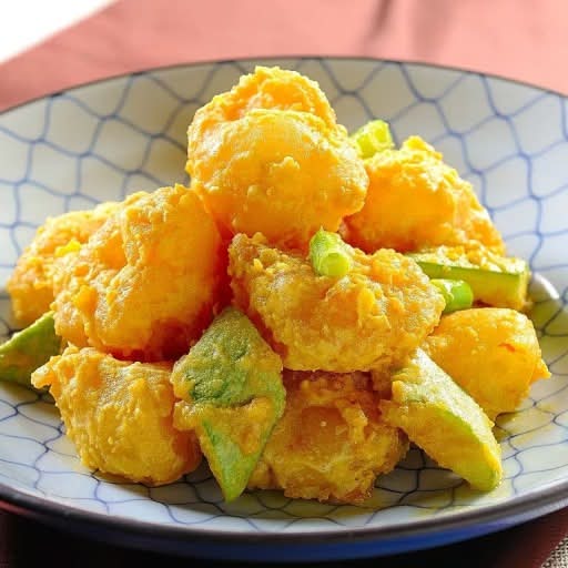King Prawns Coated with a Salty Egg Yolk Sauce