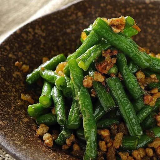 Double Fried Green Beans with Pork Minced