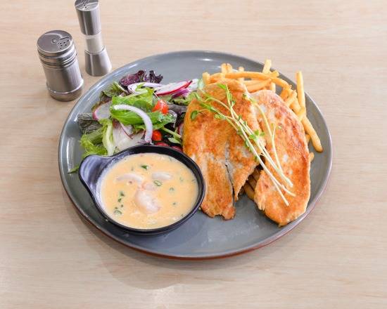 Chicken and Boom Boom Garlic Prawns