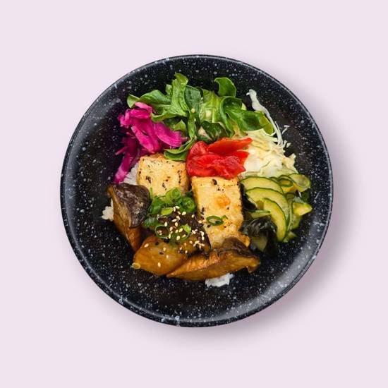 King Oyster & Tofu donburi