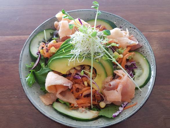 Salmon avocado salad