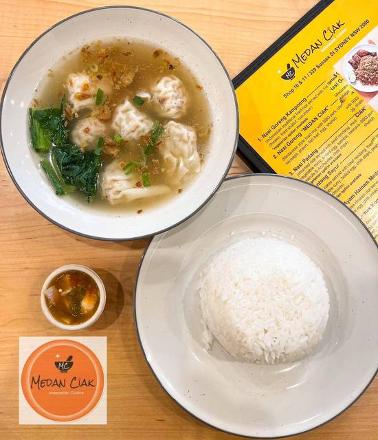 Nasi Pork Wonton Soup / Rice And Pork Wonton Soup