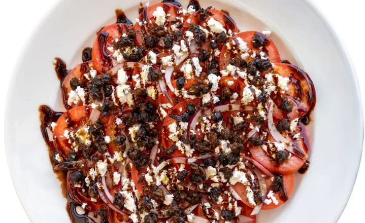 Tomato, Feta, Caper Salad