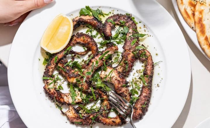 Chargrilled Octopus with Tomato & Feta Salad (I)