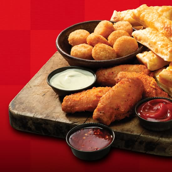 Triple Dippers with Cheesy Spud bites