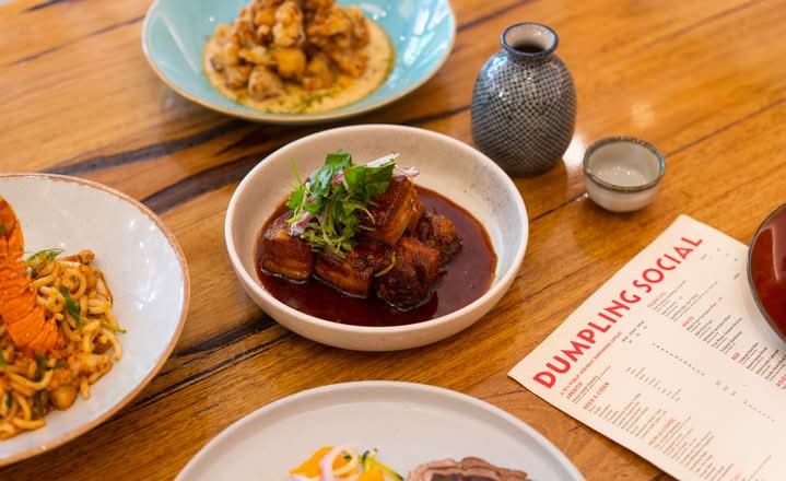 Old town twice cooked sticky pork belly (DF)