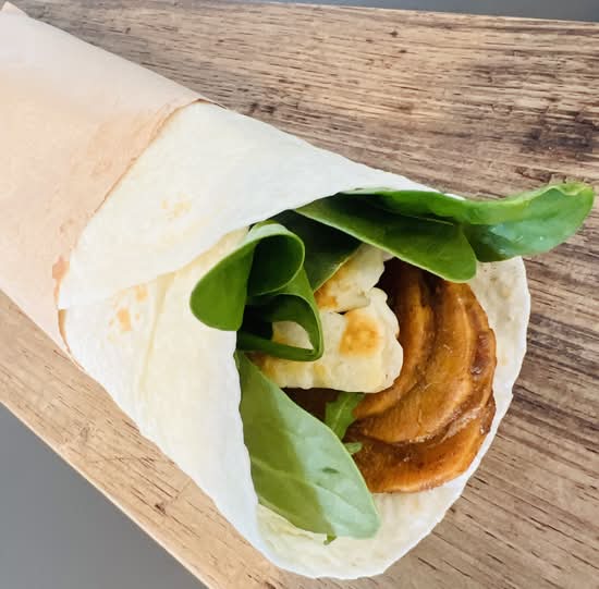 Sweet Potato Haloumi Wrap