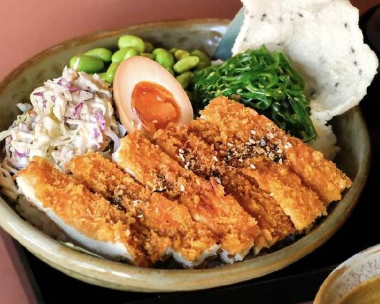 chicken katsu curry rice bow