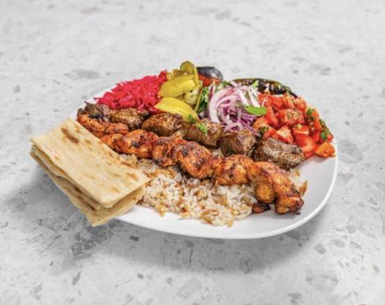 Double shish plate