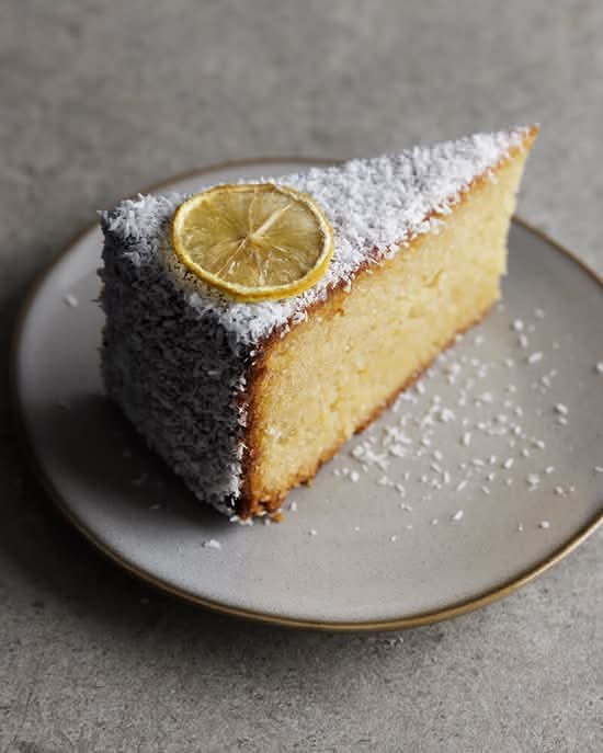 Lemon and Coconut Cake Slice