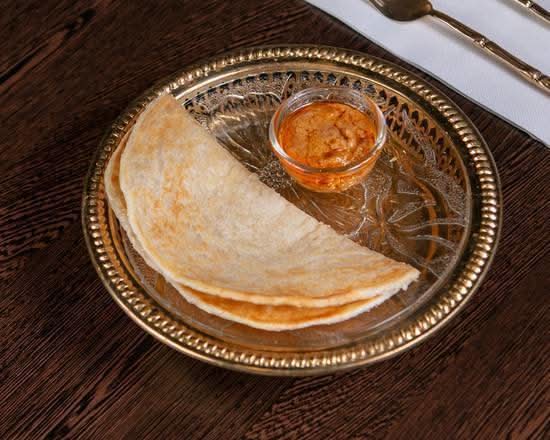 Roti Bread with Peanut Sauce