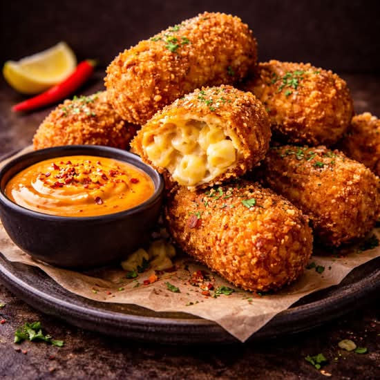 MAC N CHEESE CROQUETTES (V)