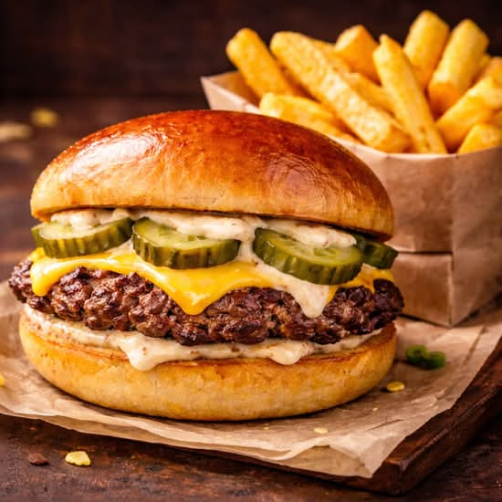 Cheese Burger + Chips