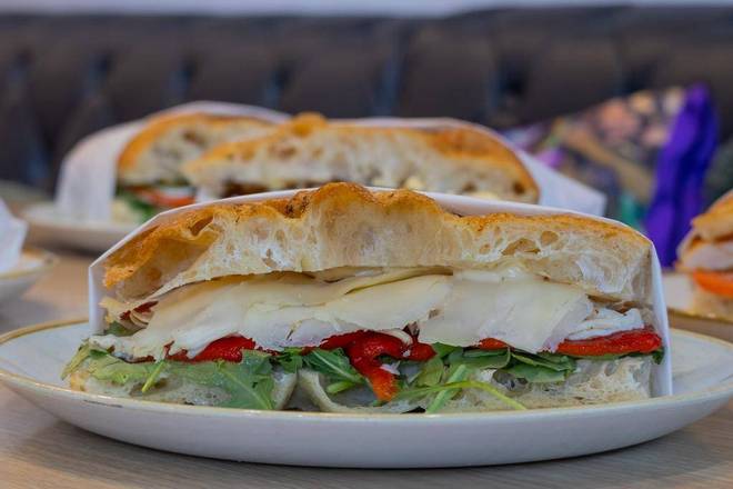 Poached Chicken Focaccia