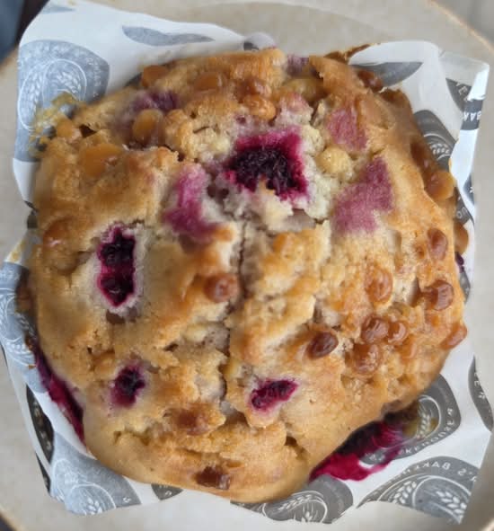Raspberry White Chocolate Muffin