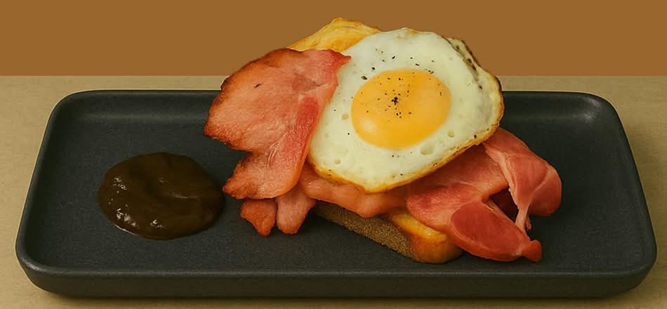 Bacon and Eggs on Toast