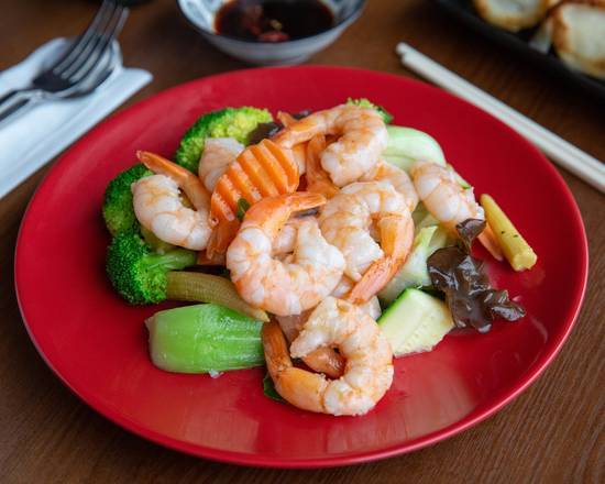 Garlic King Prawns with Vegetables