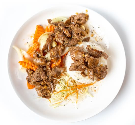 Garlic Pepper Stir Fry and Rice