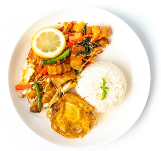 Basil Stir Fry and Rice