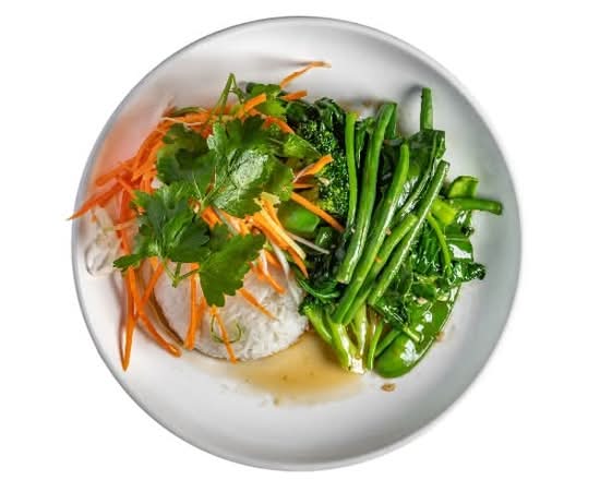 Stir Fried Green Vegetables and Rice (VG)