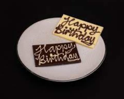 White Or Dark Chocolate Plaque "4 Words"